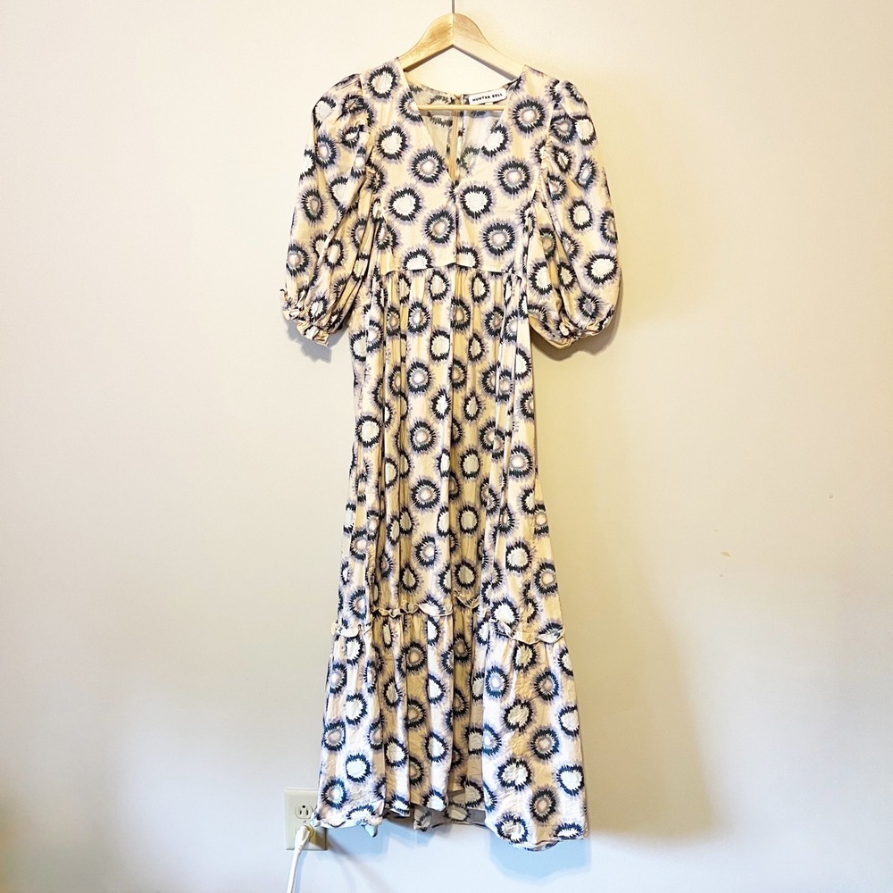 Hunter Bell Palmer Dress London Rain Maxi Size Large - Picture 2 of 9
